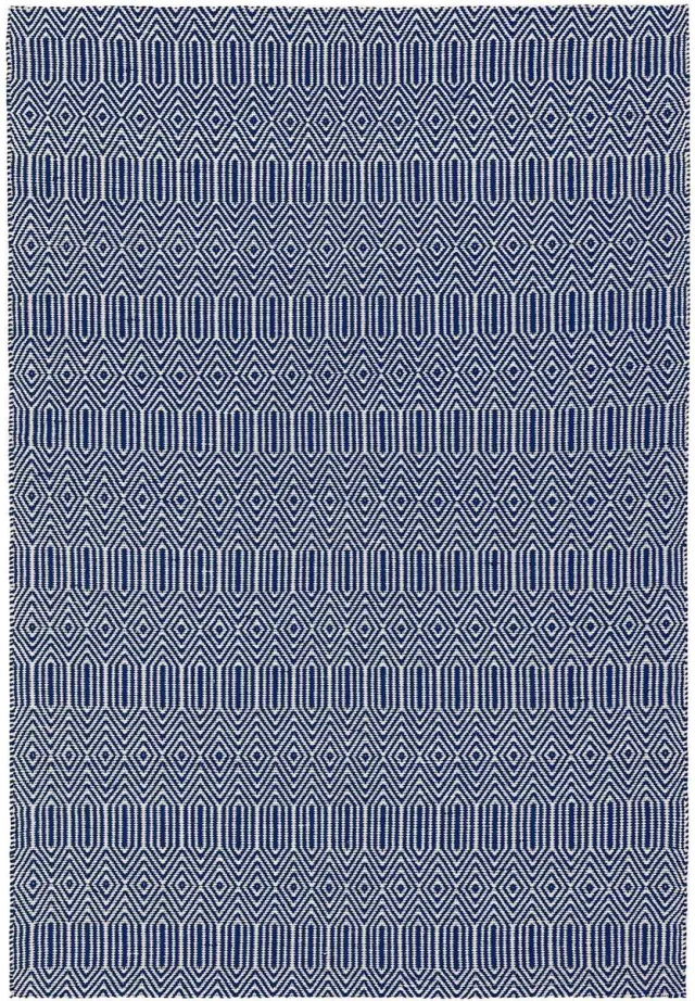 Eazy Living Easy Living - Sloan-Blue Vloerkleed - 160x230 - Rechthoek - Laagpolig Tapijt - Modern - Blauw, Wit