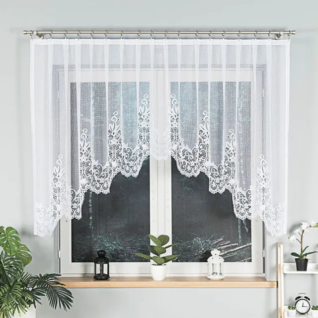 Markizeta Berenika - Jacquard Gordijn - 330x130 cm - Elegant Witte Stoffering