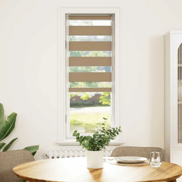 vidaXL Zebra Blind 45x150 cm stofbreedte 40,9 cm polyester zandbruin
