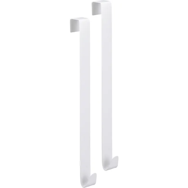 Cepewa Deurhaken voor keuken kastdeuren - 8x stuks - wit - 30 cm - handdoekhaakjes