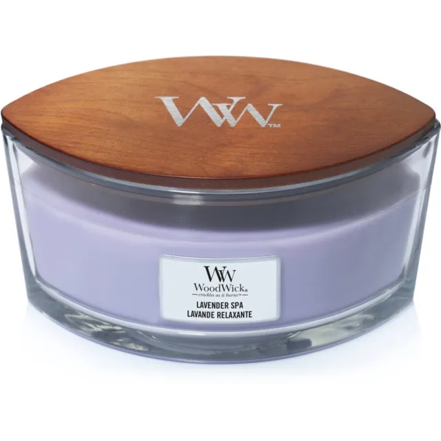 WoodWick Heartwick Flame Ellipse Geurkaars - Lavender Spa - 50 branduren