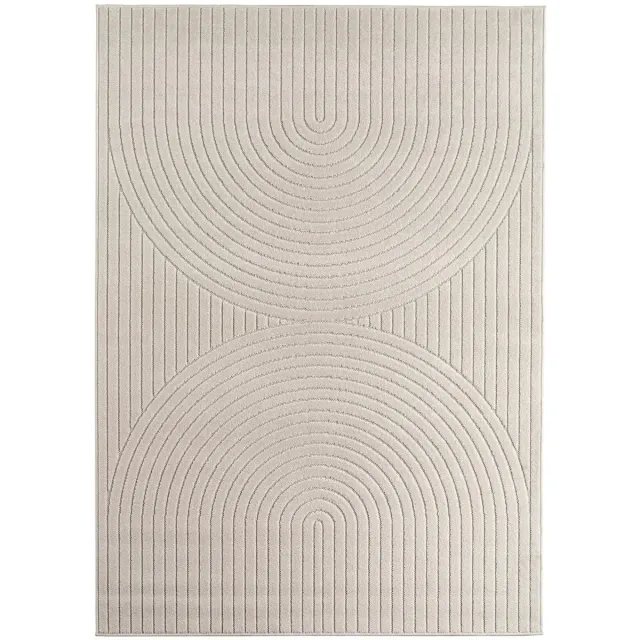 Dutch XXL Japandi Vloerkleed | Tapijt | Nova | Bogen | Crème | 240x340 cm
