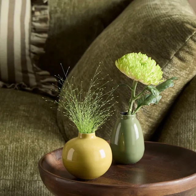 NOUS Living vaas Hazel - groen/donkergroen (set van 2)