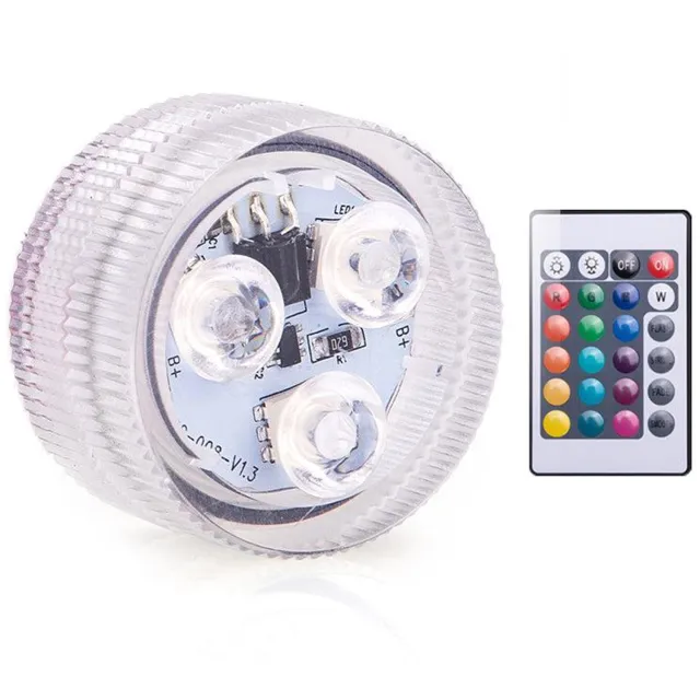 Jumalu Onderdompelbare RGB LED Theelichtjes met Afstandsbediening – IP68 Waterdicht – 13 Kleuren – Voor Vaas, Feest & Aquarium – 1 stuk Transparant