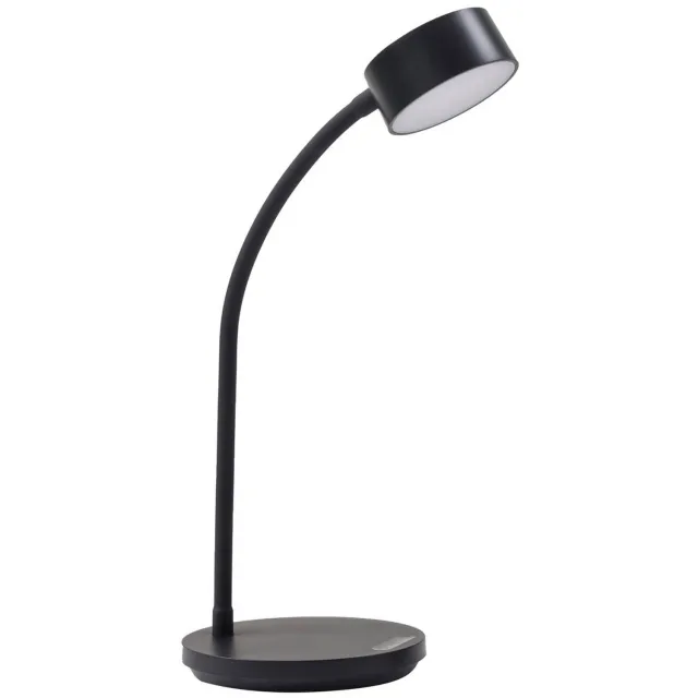 Lindby bureaulamp- met dimmer - 1licht - Kunststof, metaal - H: 38.5 cm - zwart - Inclusief lichtbron