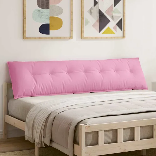 vidaXL Rugkussen Roze 200 x 50 x 19 cm Stof