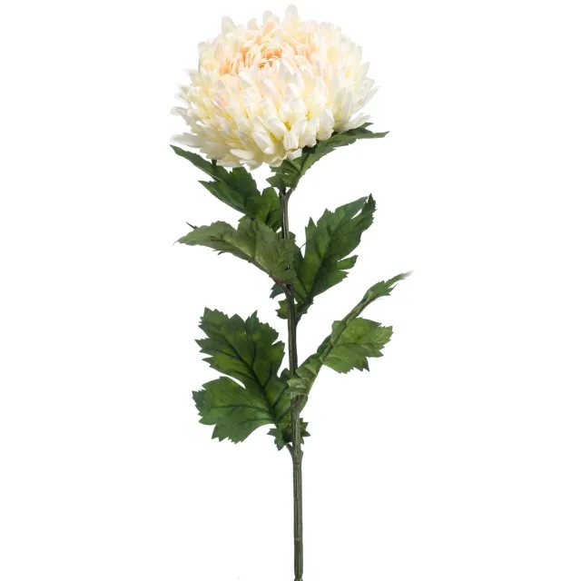 Emerald Kunstbloem Chrysant 75cm wit/roze - Kunstplant voor binnen