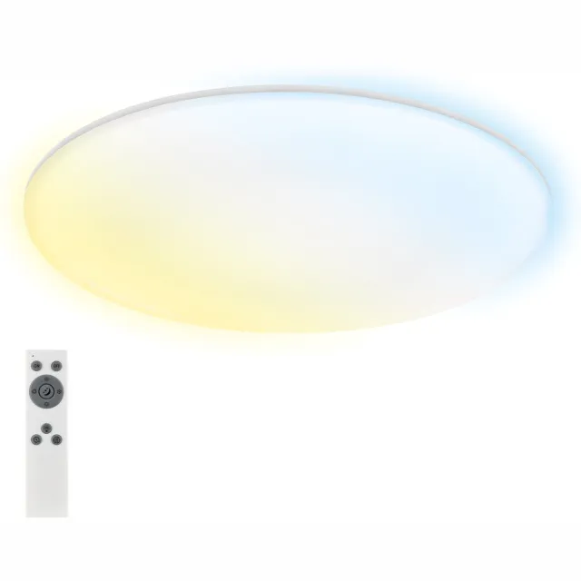 Briloner Rowny - LED Badkamerverlichting - dimbaar - met afstandsbediening - plafonniére met CCT & nachtlichtfunctie - Ø45cm - wit
