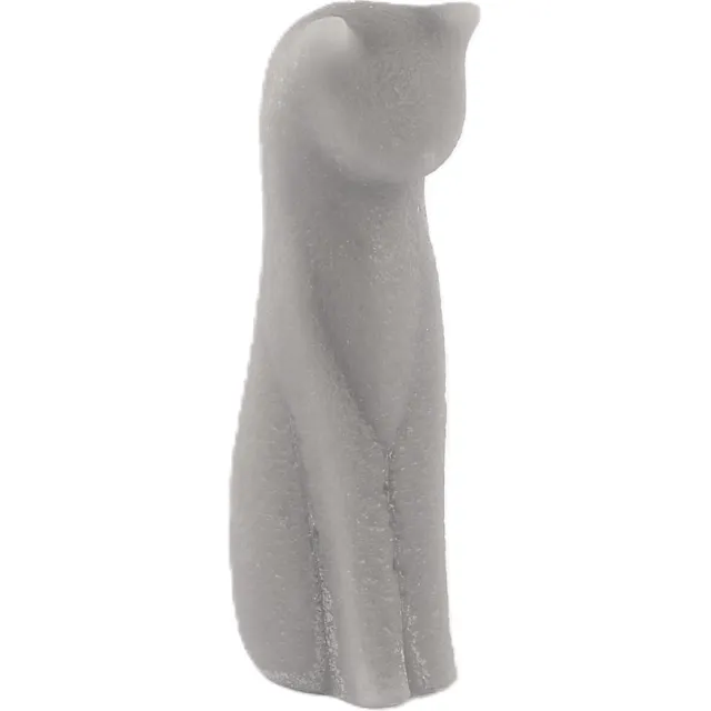 LUZ Rasteli Luz Your Cilinder Kaars Kat-Poes Grijs D 9 cm H 25 cm