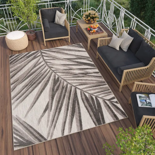 Tapiso Patio Indoor Tapijt Grijs Tuintapijt Buiten Buitenkleed Outdoor Modern Maat- 200x300