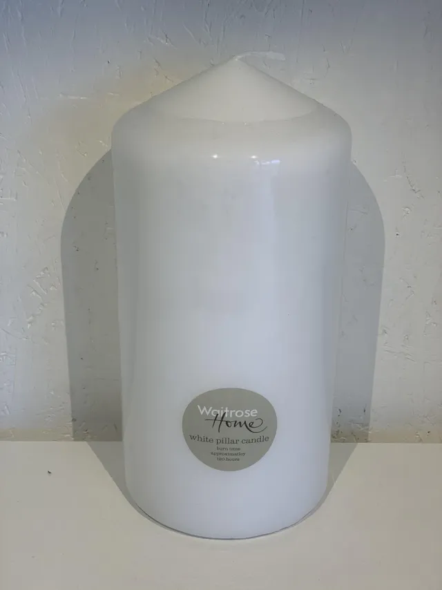 Waitrose Stompkaars - 200/100 mm - Wit, Witte stomp kaars, Kaars, Stomkaars
