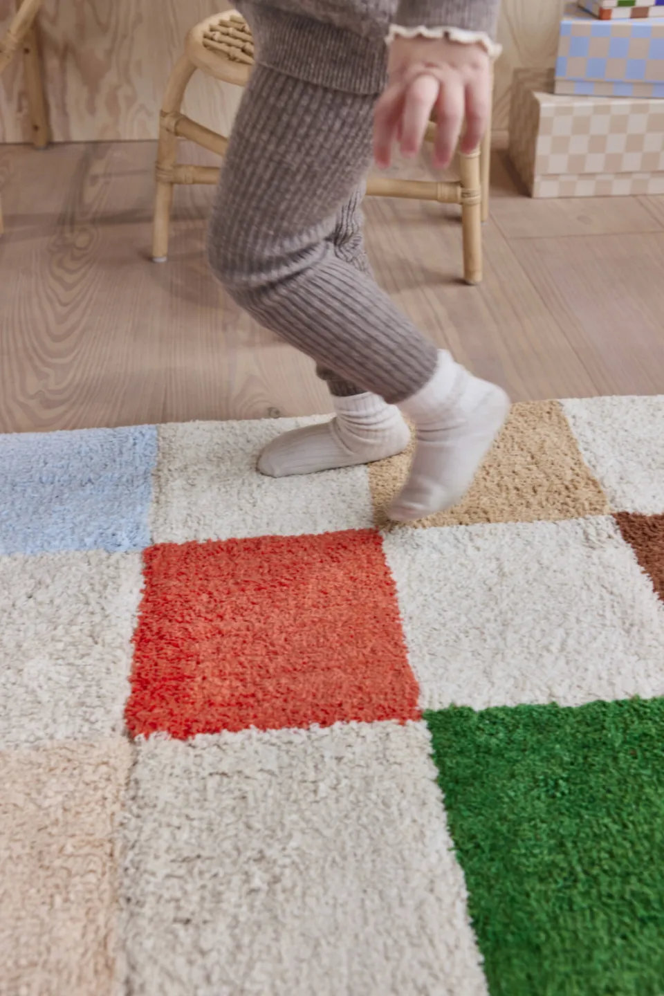 OYOY Mini vloerkleed Chess multicolour multi, foto 3