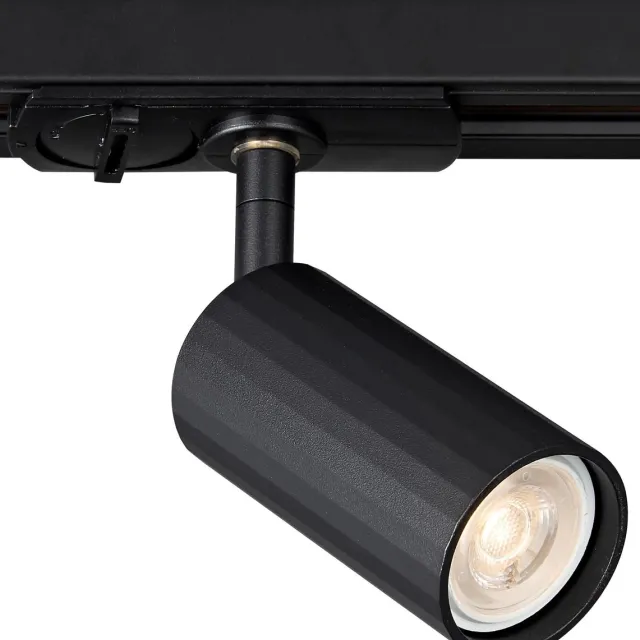 Fantasia Oryx railspot met MR11-fitting voor monofase railsysteem, aluminium, zwart, lichtbron niet inbegrepen, dimbaar