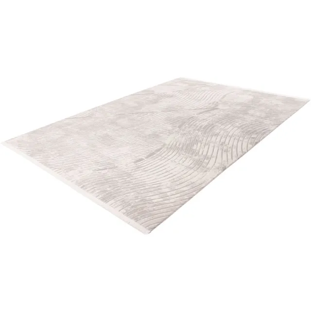 Pierre Cardin Vloerkleed - Tapijt - Modern - Zilver Wit - Designerkwaliteit - Elegant en Onderhoudsvriendelijk