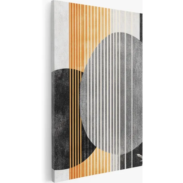 Saammp Canvas Schilderij - Vormen - Cirkels- Abstract - 30x40 - Foto op canvas - Wanddecoratie - Muurdecoratie Woonkamer - Slaapkamer decoratie - Canvas Print Multicolor
