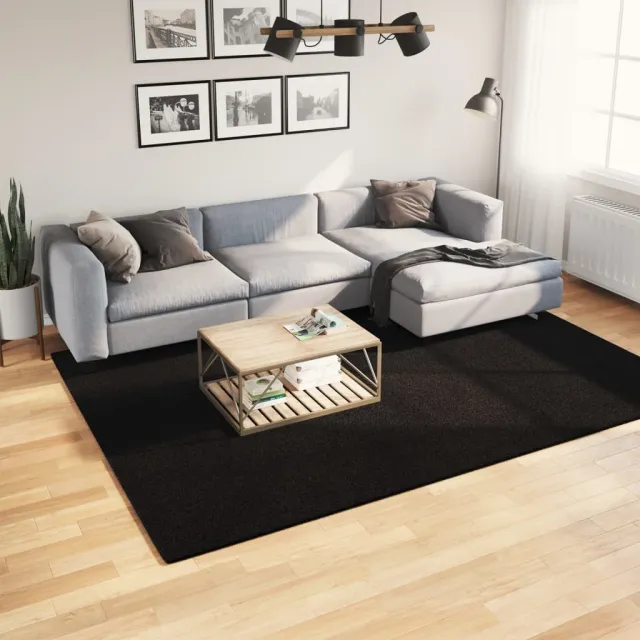 vidaXL Vloerkleed HUARTE laagpolig zacht wasbaar 200x280 cm zwart, foto 2