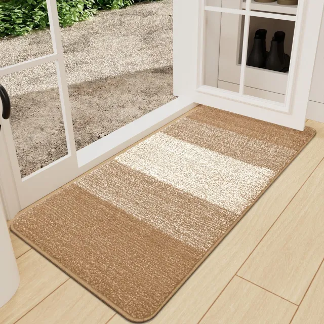 OLANLY Binnen Deurmat - Antislip Deurmat - Droogloopmat - 60x90 cm - Beige