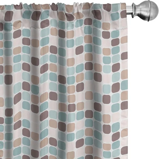ABAKUHAUS Abstrakt gordijnen – 2x75x245 cm, veelkleurig, halfdonkerend Mehrfarbig