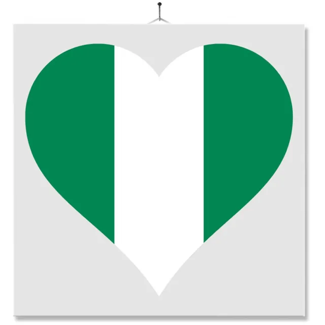 MC Living Tegel Met Opdruk | Hart | Vlag | Nigeria Multi-Color