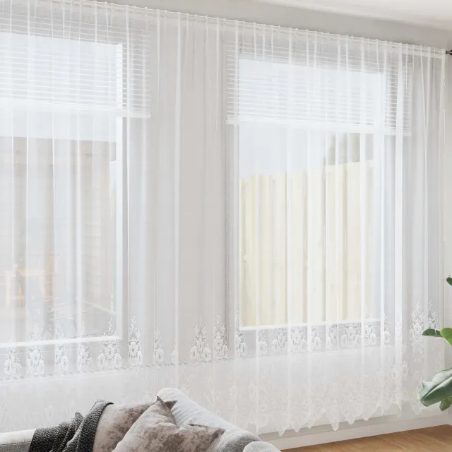vidaXL Kantgordijn Wit 300 x 400 cm Polyester