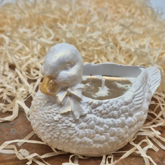 Kaarsgeschenk Golden Duck - Geurkaars - Gouden eend - Eend - Kaars - Unieke kaars - cadeau - geschenk wit en goud