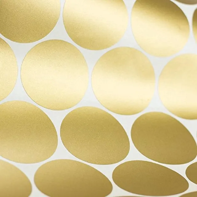 New Age Devi Muurstickers - Stippen, Dots en Rondjes - Prachtige Wanddecoratie - Luxe Goud - 7 cm diameter - Set van 35 stuks!