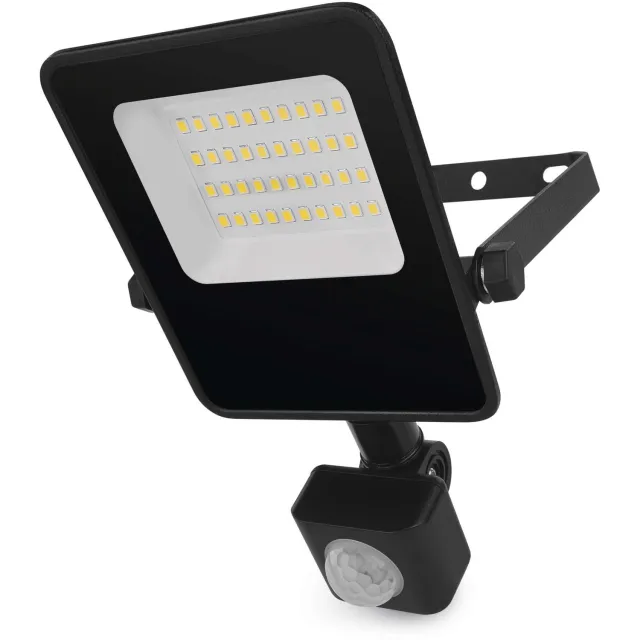 Emos VISIO LED-spot met bewegingssensor, 20 W, zwart, neutraal wit, ZS2923