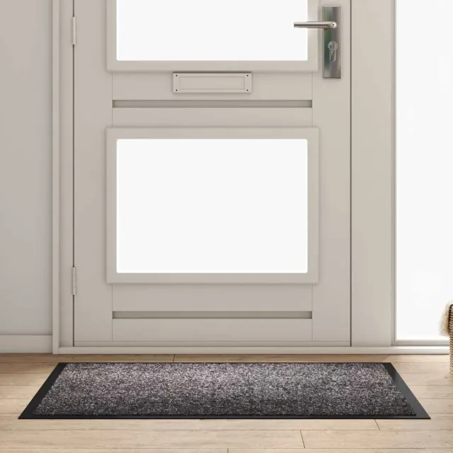 vidaXL Deurmat Lichtgrijs 80 x 120 x 1.2 cm Teddy Stof