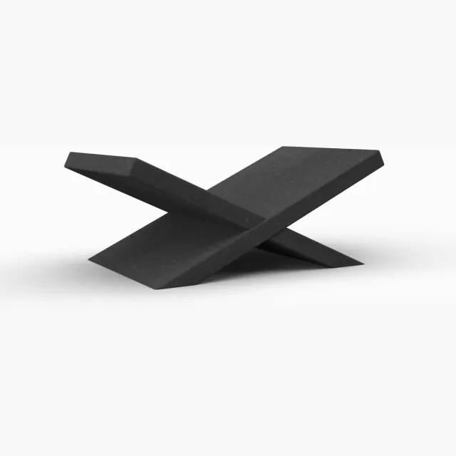 TOWA Designs Cross Support Boekenstandaard zwart MDF I minimalistische boekensteun