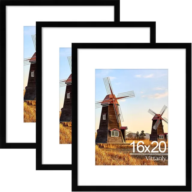 Homaxy Fotolijst - Plexiglas Fotolijst - PVC Fotolijst - 16x20（40x50cm） - Zwart