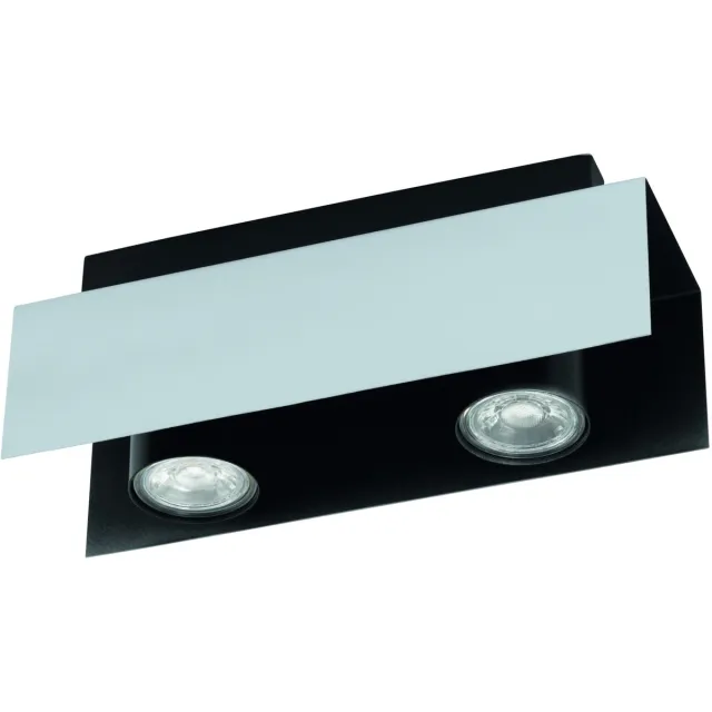 EGLO Viserba Plafondlamp - GU10 - Staal - Zwart|Wit Aluminium;Zwart;Wit
