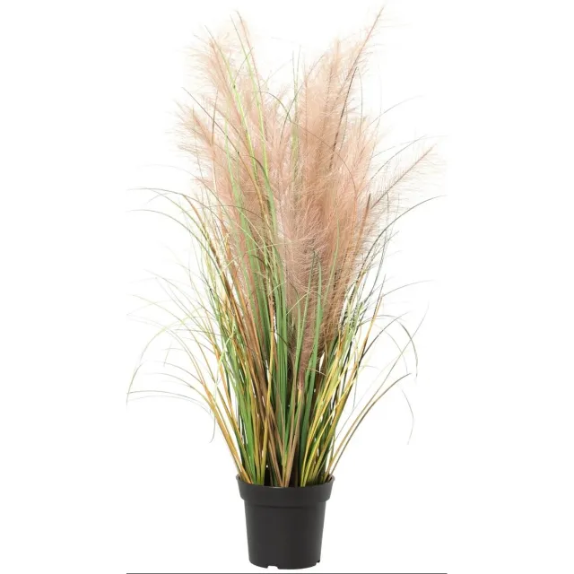 Trendyplants Kunst Phragmites Grass - Rietgras - Kunstplant - Hoogte 96cm - Potmaat Ø15cm groen