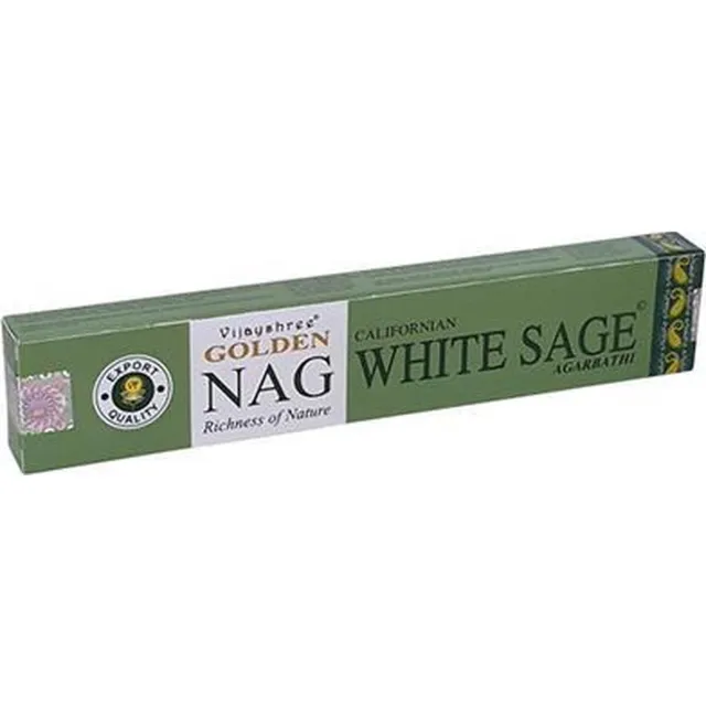 Vijayshree Golden Nag White Sage Wierook stokjes Bruin