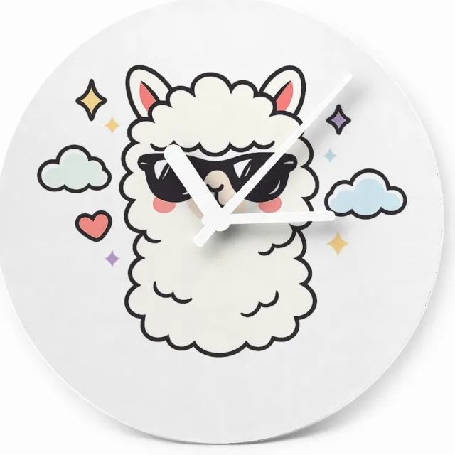 Mr Cadeautjes Glazen klok Ø 20 - design Brutale, vrolijke quote met een schattig maar eigenzinnig di | cadeau Wit