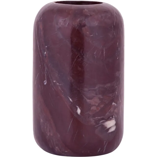 PTMD Eris Burgundy Marble Pillar Candleholder Bruin