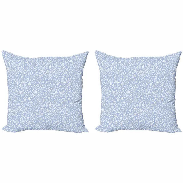 ABAKUHAUS Kussenhoes –60x60 cm–Dubbelzijdig–Babyblauw/Wit–2 Stuks Baby Blau Weiß