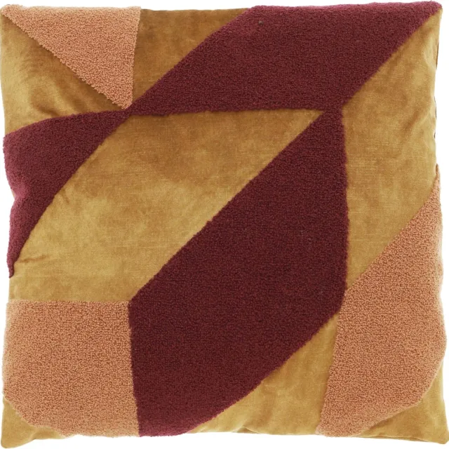 Unique Living Sierkussen Loki - Polyester - Bordeaux - 45 x 45 x 0 cm (BxHxD)