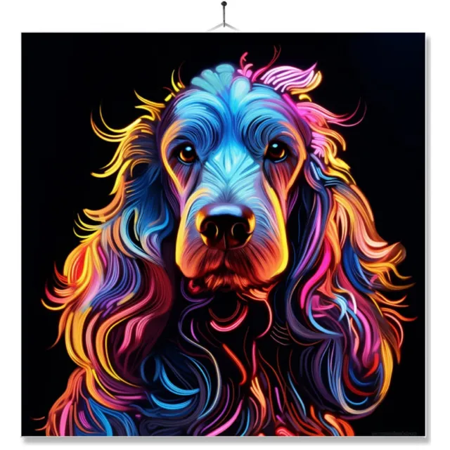 MC Living Tegel Met Opdruk | Geschenk | Dier | Neon Kleuren | Art | Poedel Ontwerp 2