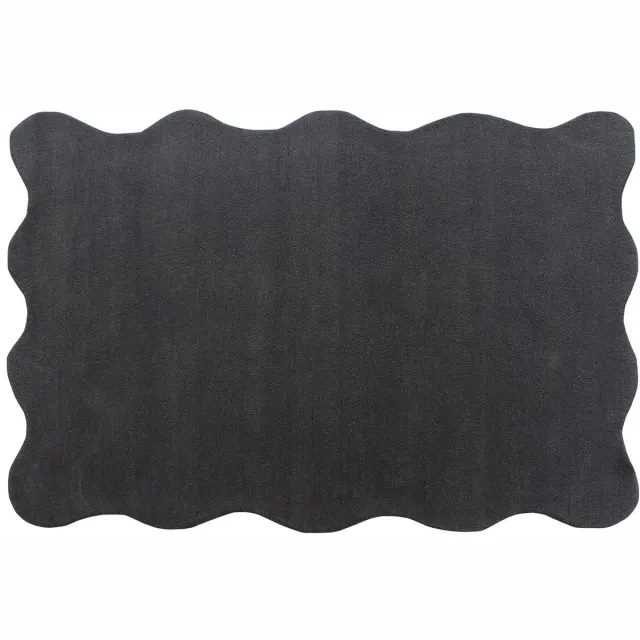 Vente-unique Getuft vloerkleed in 100% wol - 200 x 290 cm - Antracietgrijs - 2100 g/m² - MERONE