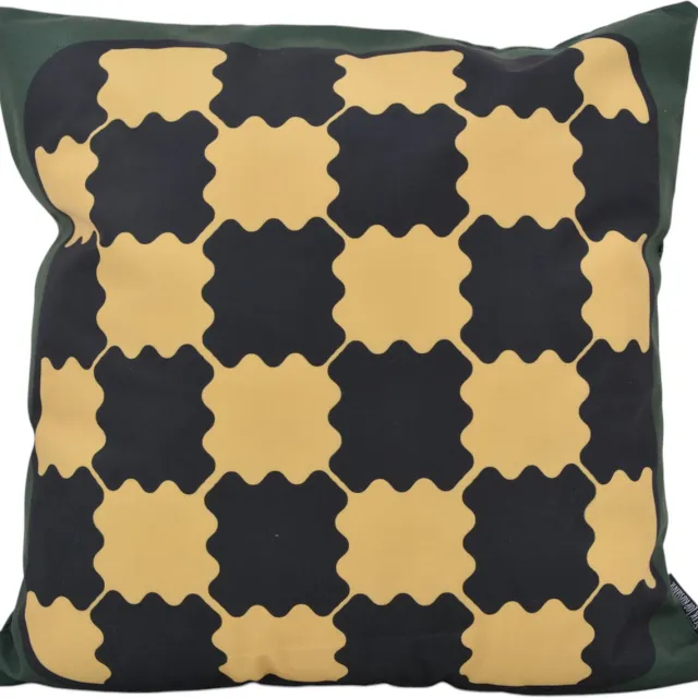 Gek op Kussens! Falling For Retro Kussenhoes | 45 x 45 cm | Katoen/Polyester donkergroen