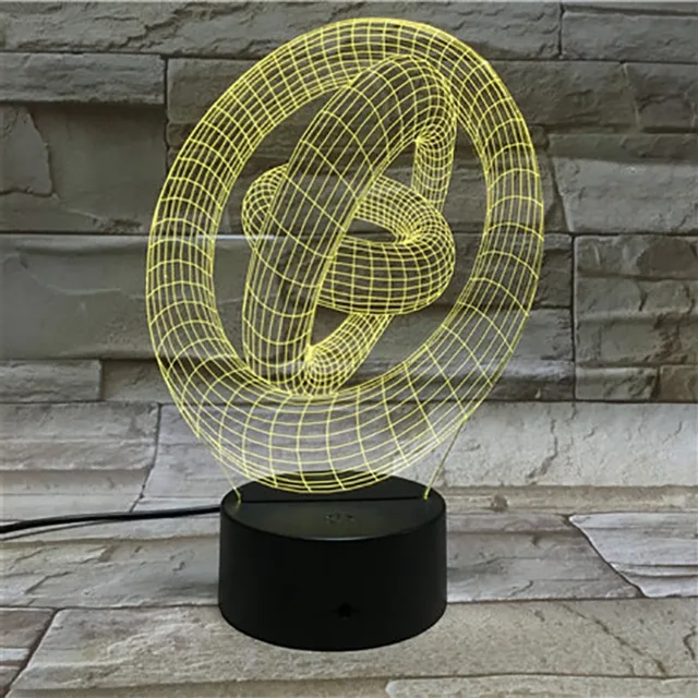MC Living 3D Led Lamp Met Gravering - RGB 7 Kleuren - Illusie
