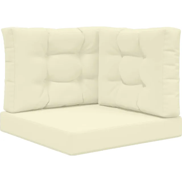 vidaXL Buiten bankkussen Stof Crèmekleurig 60 x 60 cm