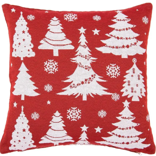 Clayre & Eef Kussen gevuld 45x45 cm rood