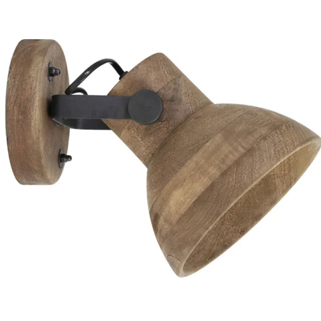 Light & Living Wandlamp Ilanio hout bruin zwart