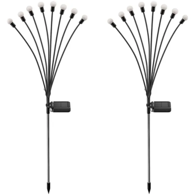 GelldG Solar Tuinverlichting - Sfeerverlichting - vuurvliegjes - Zonne Energie - Waterdicht - Prikspots - 10 pots - 2stucks