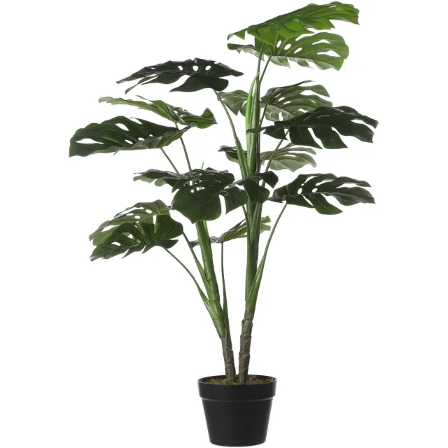 Mica Decorations Kunstplant mica monstera in plastic pot | 4 stuks onbekend