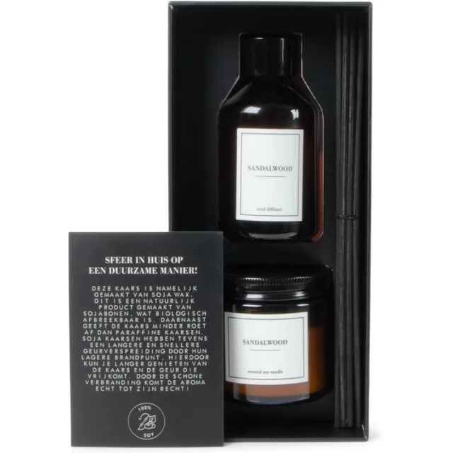 SENZA Geurkaars & Geurstokjes Giftbox Zwart