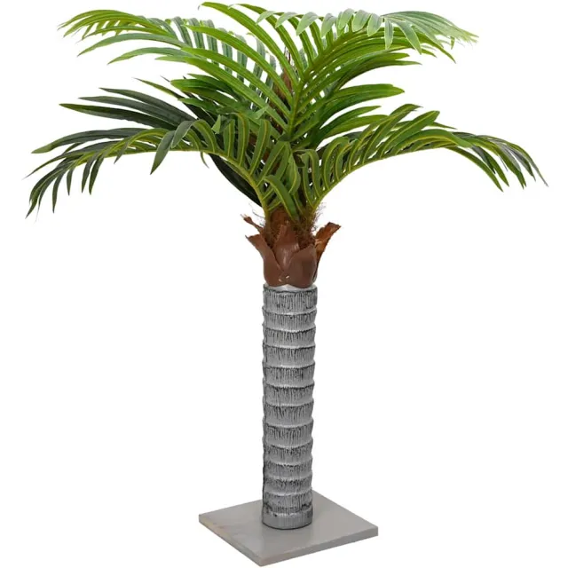 vidaXL Kunstpalmboom 6 bladeren 100 cm groen