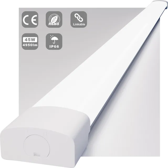 MODLICHT LED Batten 150 cm 45W 5000K 5000LM - Daglicht wit - LED TL Armatuur - Voor werkplaats, schuur en als onderbouwverlichting