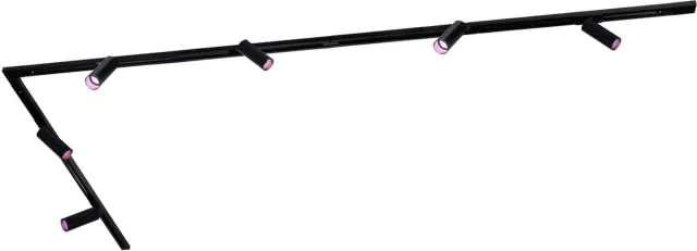 LEDVION Smart LED Railverlichting 3M + 6 Railspots (4.9W - RGB - Zwart - Dimbaar) - 1-Fase